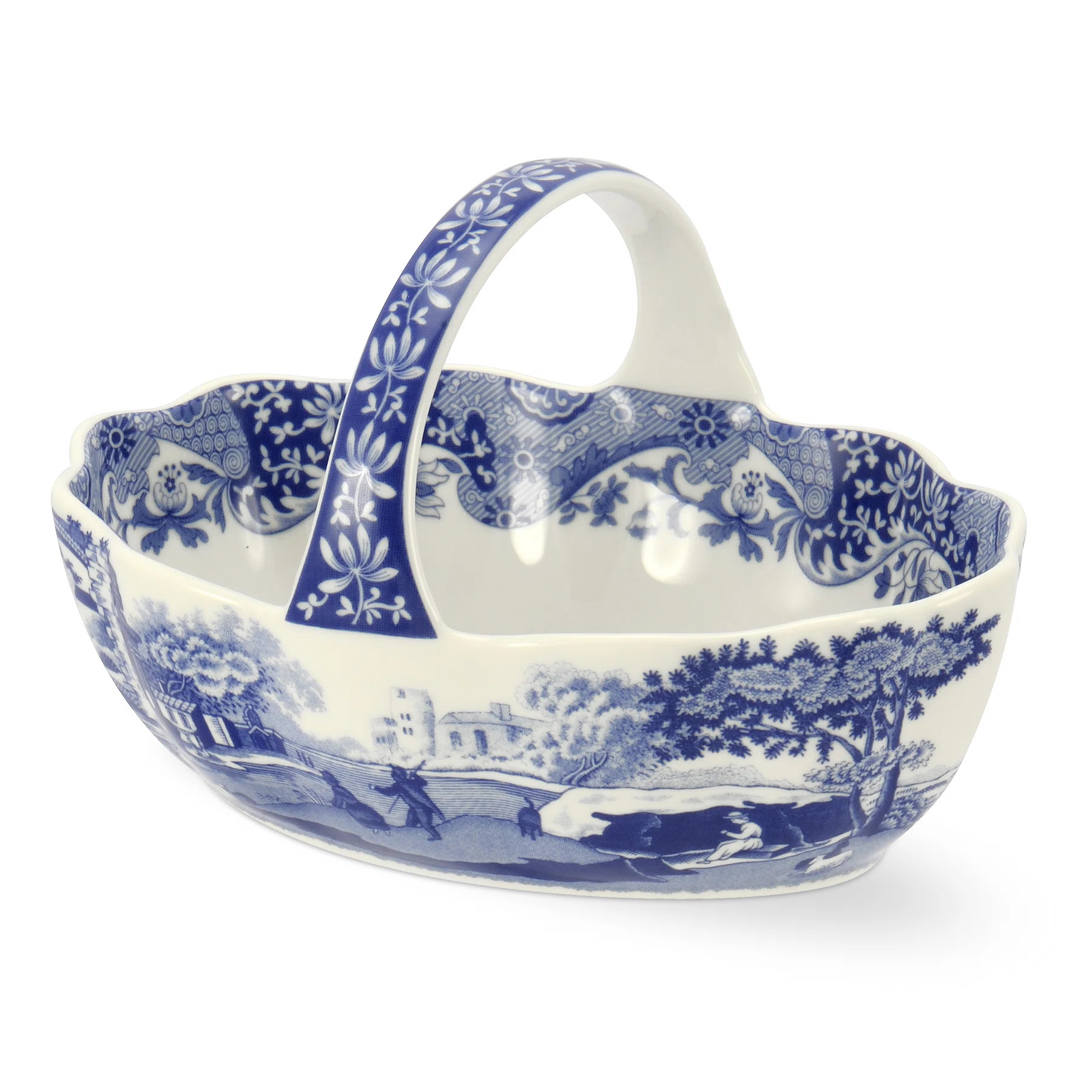 Spode Blue Italian Handled Basket 6" | Wayfair North America
