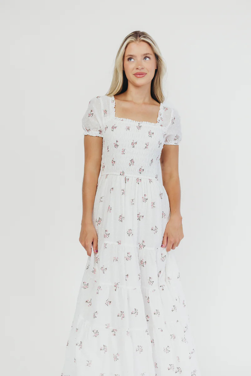 Harper Worth Maxi Dress in Pink Floral - Bump Friendly | Worth Collective