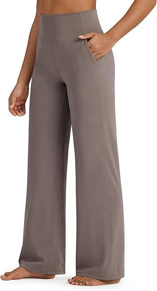 G4Free BareFeel Yoga Pants Women Wide Leg Pants with Pockets High Waisted Dress Pants Comfy Sweat... | Amazon (US)