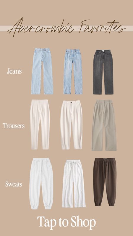 Abercrombie is slower taking over my closet  jeans I wear a 2 and men’s I wear a xs #abercrombie #sale #jeans #trousers #sweats 

#LTKfindsunder100 #LTKGiftGuide #LTKfindsunder50