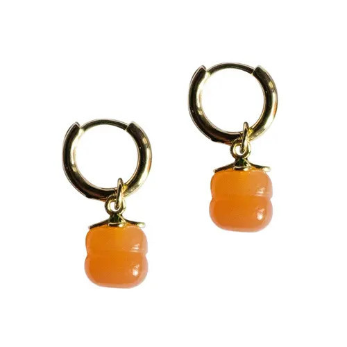 seree Harvest Persimmon Jade stone charm earrings in Pink at Nordstrom | Nordstrom