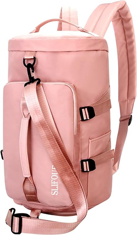 Amazon.com | Gym Bag, Duffle Bag with Shoe Compartment and Wet Pocket, Weekender Bags for Women, ... | Amazon (US)
