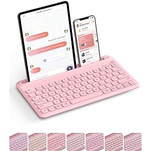 Backlit Bluetooth Keyboard for Tablet, seenda Rechargeable Multi-Device Wireless Bluetooth Keyboa... | Amazon (US)