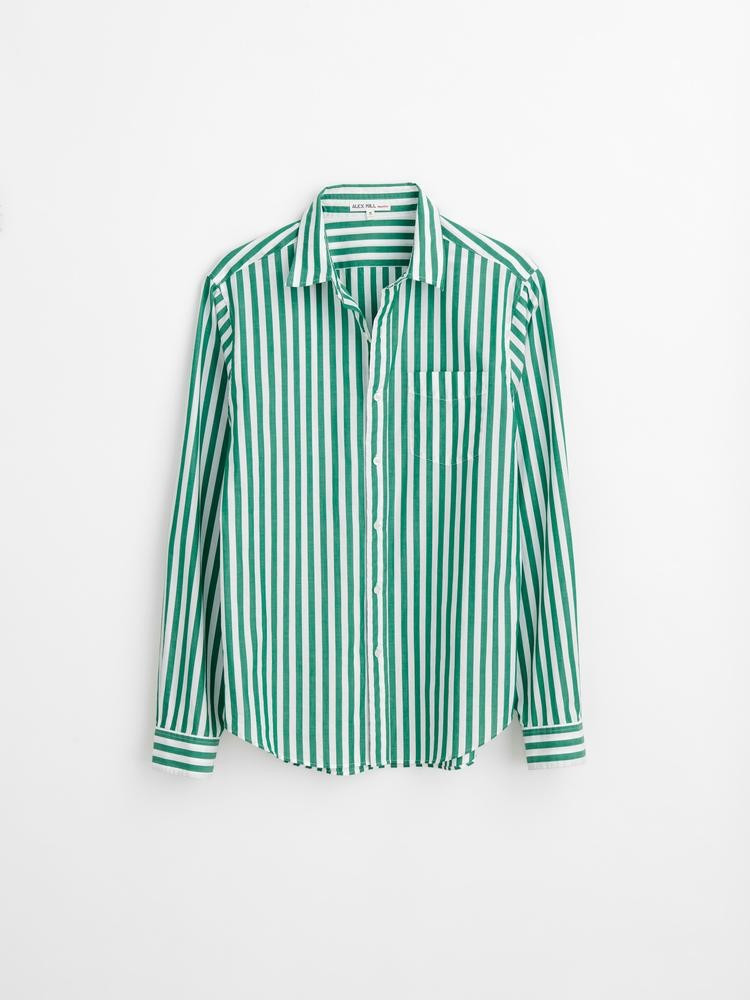 Mill Shirt in Wide Striped Portuguese Poplin | Alex Mill