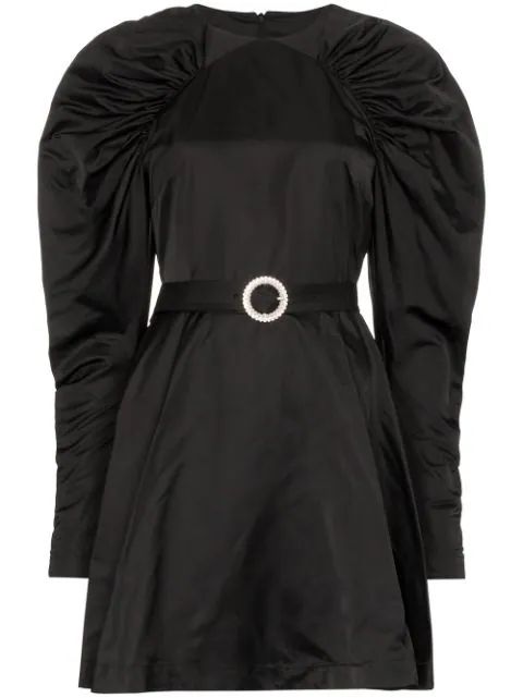 ROTATEpuff-sleeve belted mini dress | Farfetch (US)