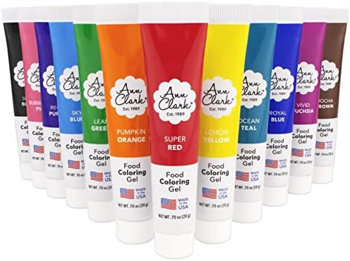 Ann Clark Professional-Grade Food Coloring Gel Made in USA, 12-Pack | Amazon (US)