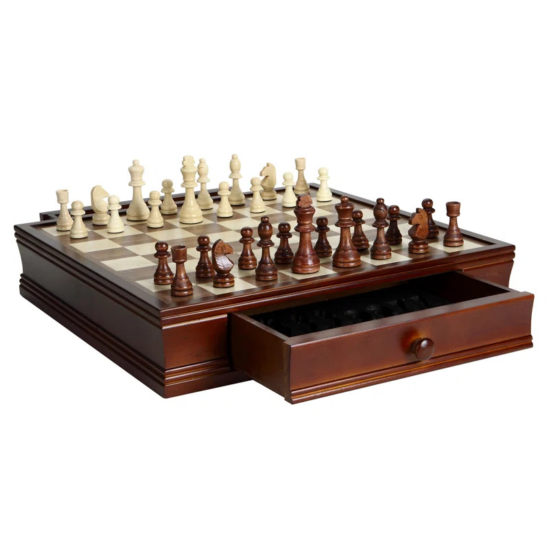 Hathaway Games Prodigy 19-in Wooden Chess and Checkers Set & Reviews | Wayfair | Wayfair North America