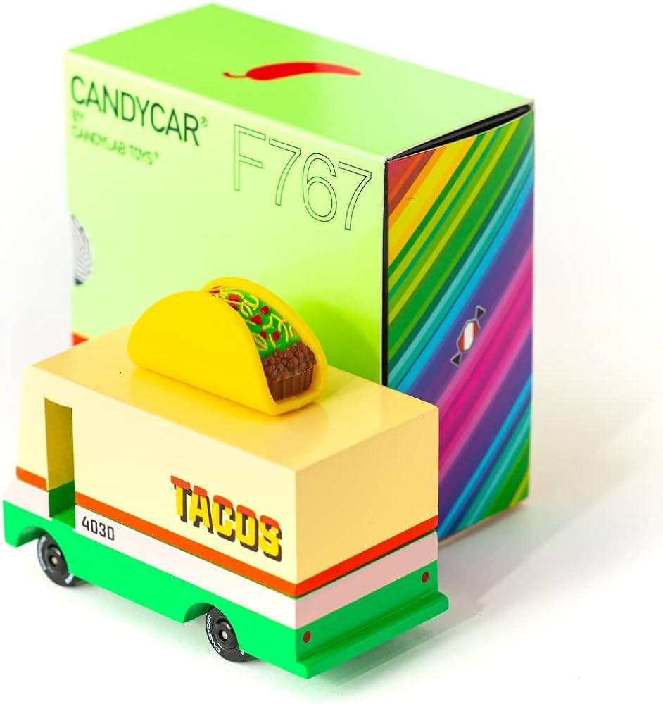 Candylab Toys - Wooden Cars and Vintage Toys for Kids - CANDYCAR® Food Truck and Stand Collectio... | Amazon (US)