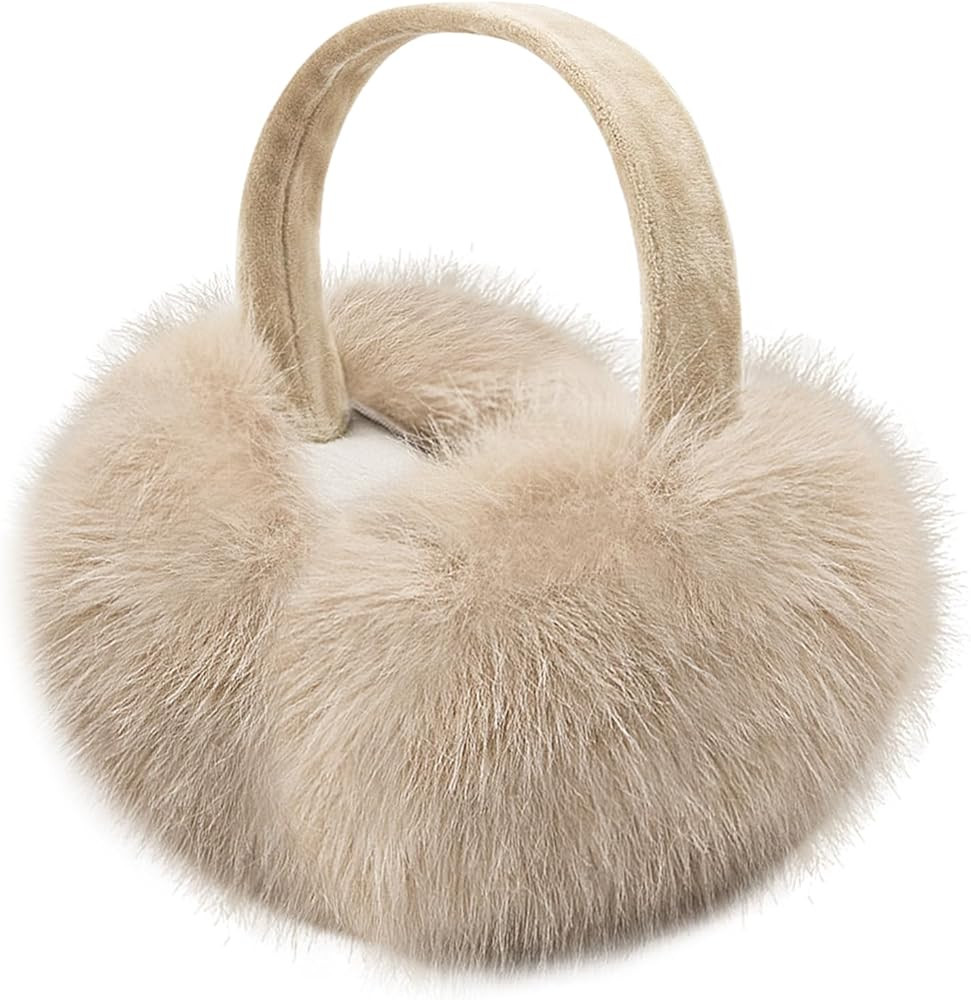 Winter Women Earmuffs Furry Faux Fur Ear Muffs Fluffy Comfy Ear Warmer Girls Foldable Velvet Plus... | Amazon (US)