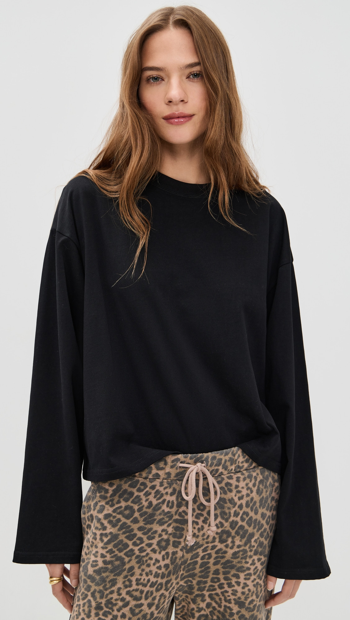 Lioness Bloom Long Sleeve Tee ONYX L | Shopbop