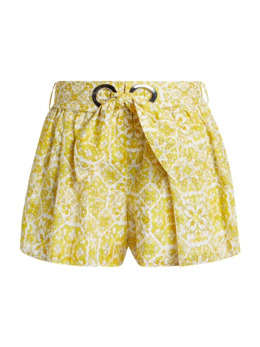 Allie Floral Cotton-Blend Shorts | Saks Fifth Avenue