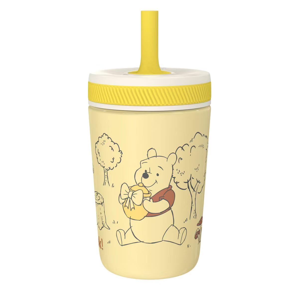 Zak Designs 12oz Winnie The Pooh Stainless Steel Vacuum Kelso Tumbler Yellow | Target