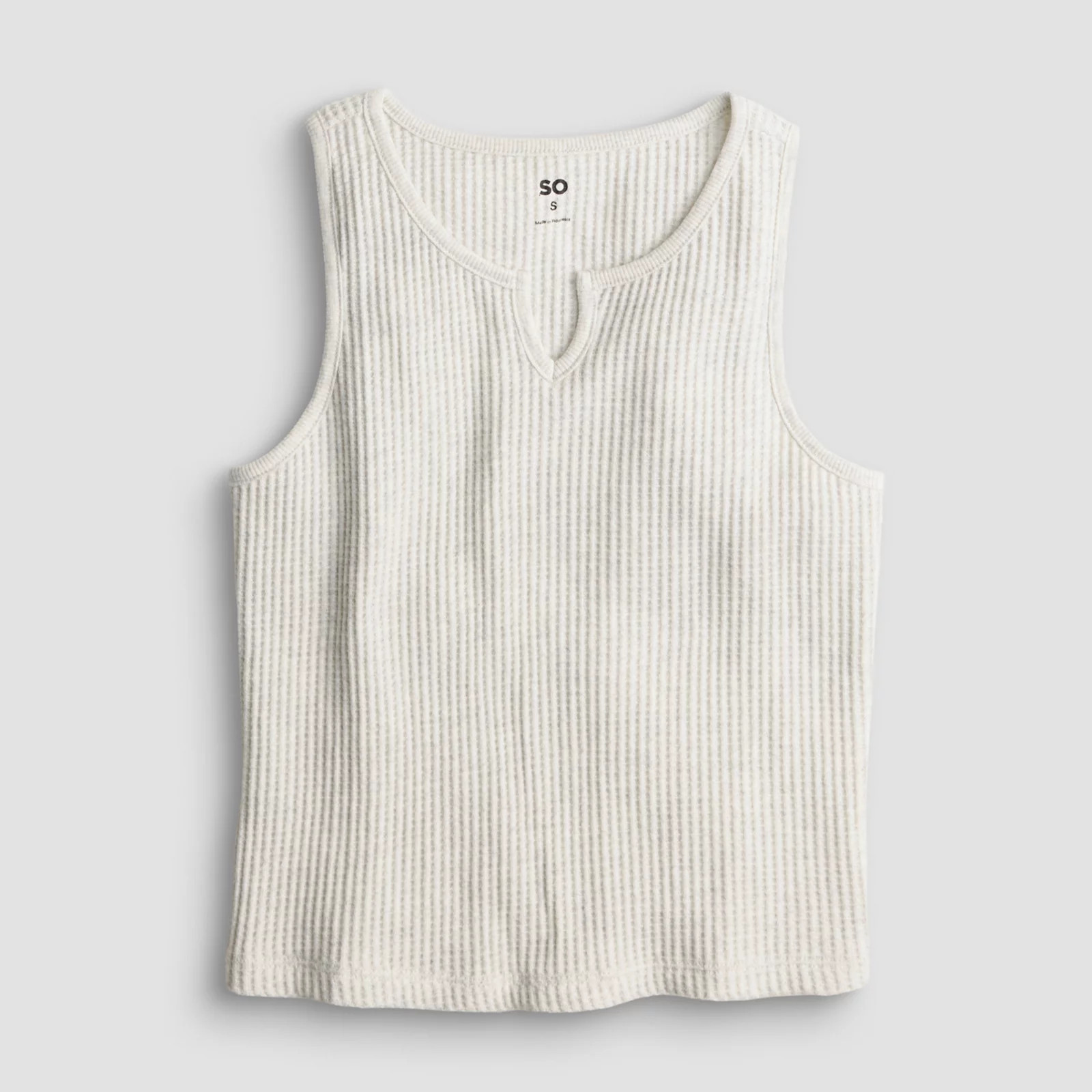 Juniors' SO\u00ae V-Neck Waffle Tank Top | Kohl's