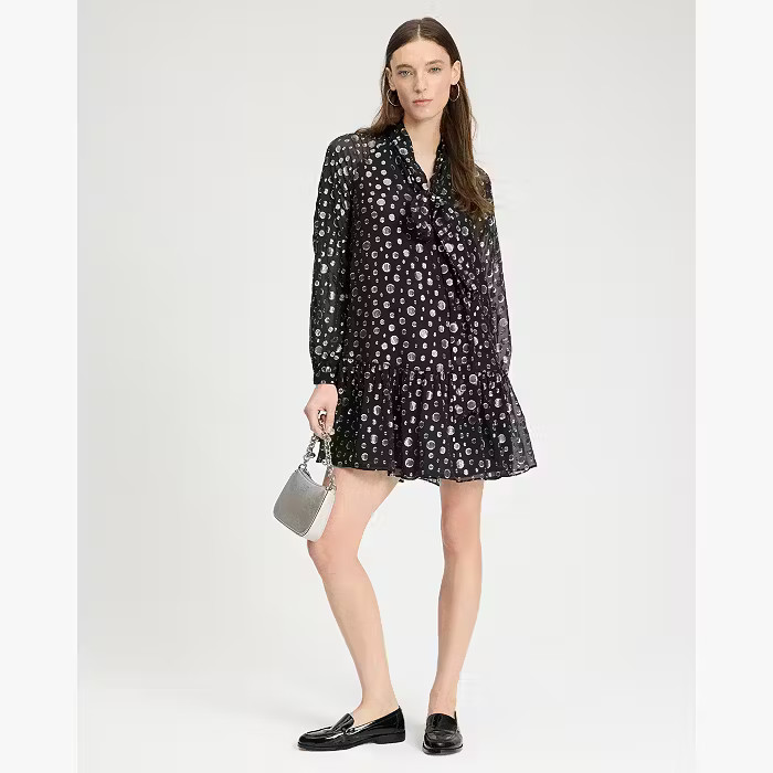 Space Dot Tie-neck Dress | Kate Spade Outlet