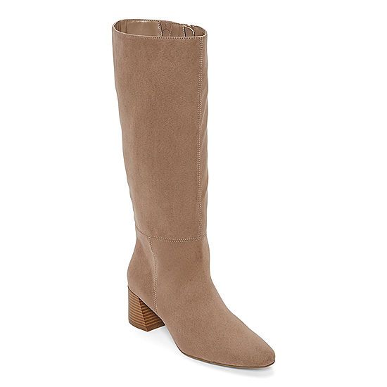 Worthington Womens Regent Riding Boots Block Heel | JCPenney