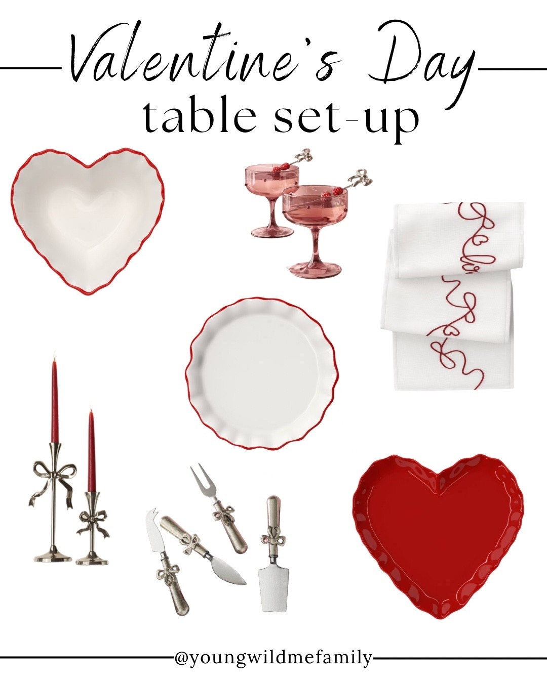 Valentine’s weekend is almost here and this sweet table set-up makes everything feel extra special. The heart plates, pink coupes, and bow details are just too cute for a cozy dinner, Galentine’s night, or a little at-home date. Setting the table like this instantly makes the night feel more fun and festive.


#ltkit #valentinesdecor #valentinestable #galentines #tablescape #valentinesday #homedecorfinds #entertainingathome #holidaytable #ltkhome #ltkfinds #cozyhome #festivedecor #valentinesvibes #seasonaldecor

#LTKValentine #LTKSeasonal #LTKSaleAlert