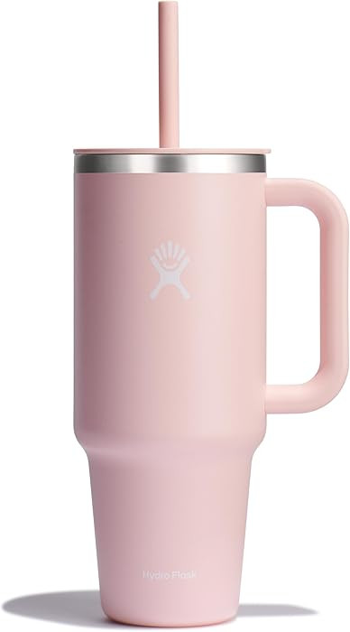 Hydro Flask Travel Tumbler with Handle, Lid and Straw - Insulated Stainless Steel in 40 Oz Trilli... | Amazon (US)