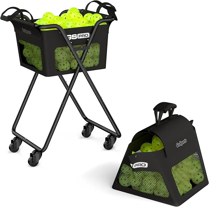 GoSports Ball Caddy with Wheels - Portable Cart holds 140 Pickleballs or 175 Tennis Balls | Amazon (US)