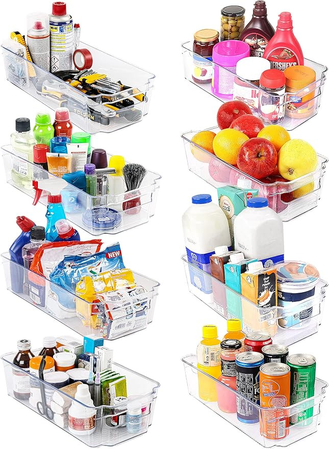 Utopia Home Pantry Organizer - Set of 8 Refrigerator Organizer Bins - Fridge Organizer for Freeze... | Amazon (US)