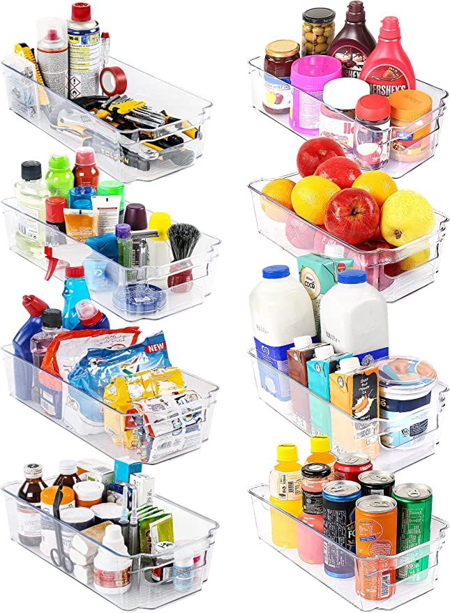 Amazon.com: Utopia Home Pantry Organizer - Set of 8 Refrigerator Organizer Bins - Fridge Organize... | Amazon (US)