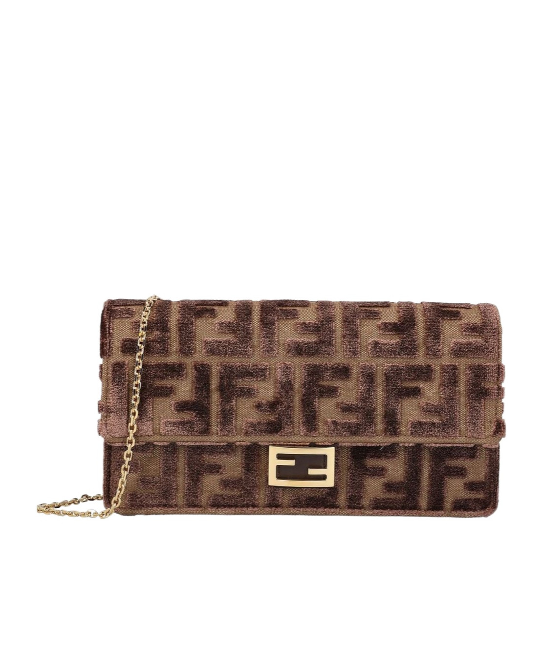 Fendi Baguette FF Chained Compact Wallet | Senser US