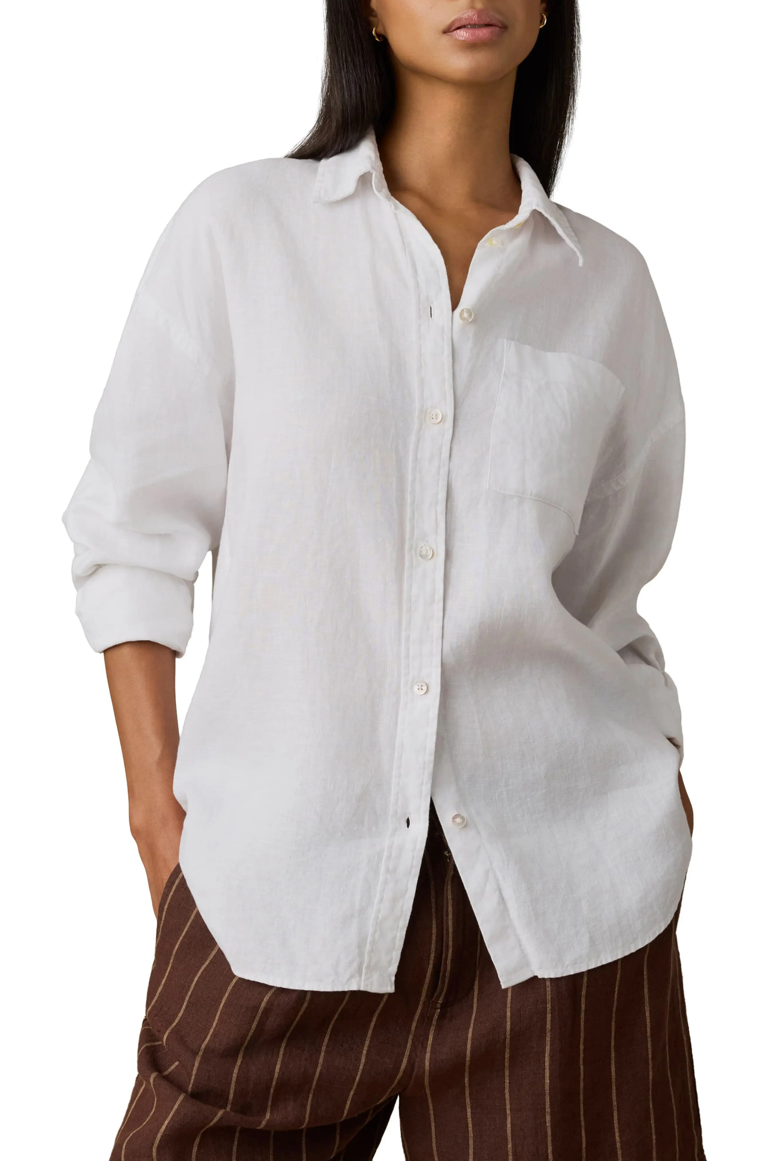 Laguna Linen Button-Up Shirt (Women) | Nordstrom | Nordstrom