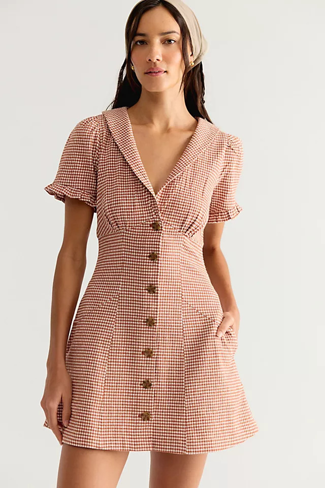 Corrine Button Down Mini Dress | Free People (Global - UK&FR Excluded)