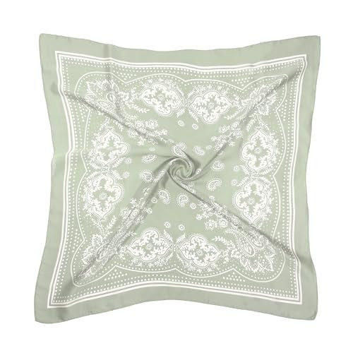 DOOBO Satin Head Scarf - 27.5 Inches Silk Hair Wrap & Neck Scarf for Women & Girls (Khaki) at Ama... | Amazon (US)