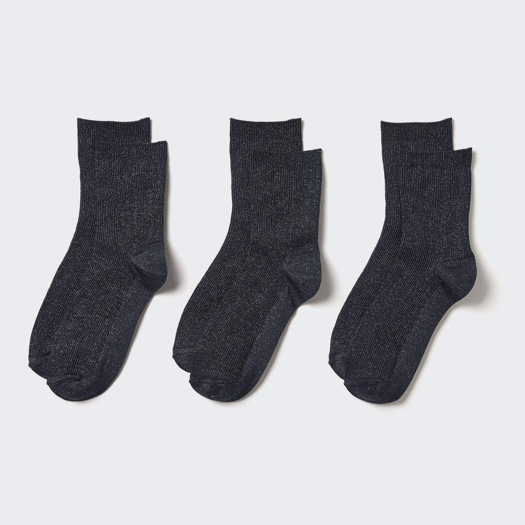 Socken (3 Paar, glitzernd) | UNIQLO (DE)