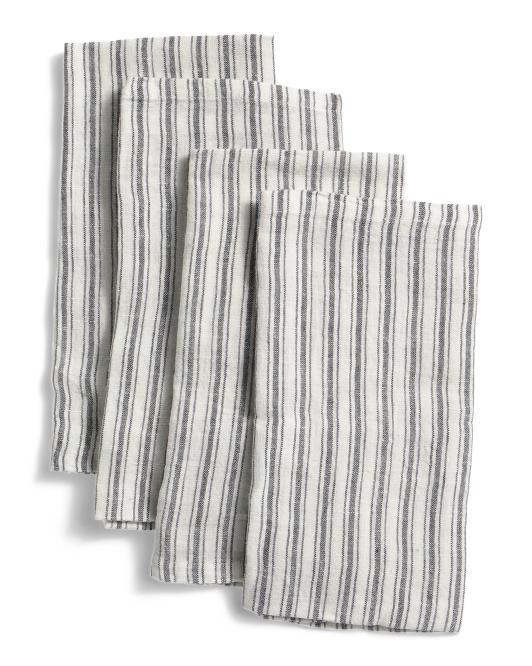 4pk Linen Boat Striped Napkins | TJ Maxx