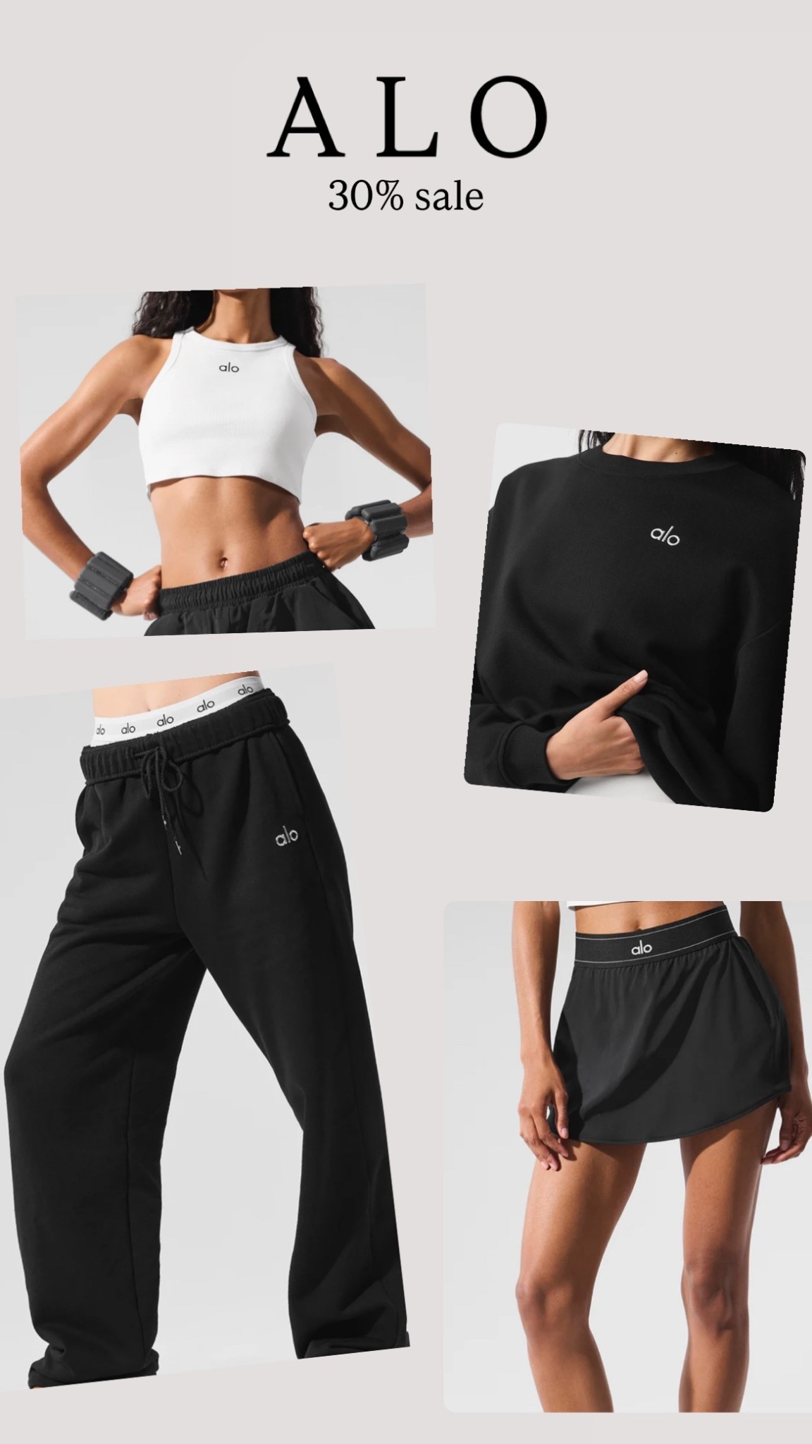 ALO yoga 30% sitewide sale! 

Alo Accolade Sweatset
Alo match point tennis skirt
Alo tank
Alo heart throb tank/leggings set

🖤 shop this sale!! 

#LTKStyleTip 

#LTKActive #LTKSaleAlert