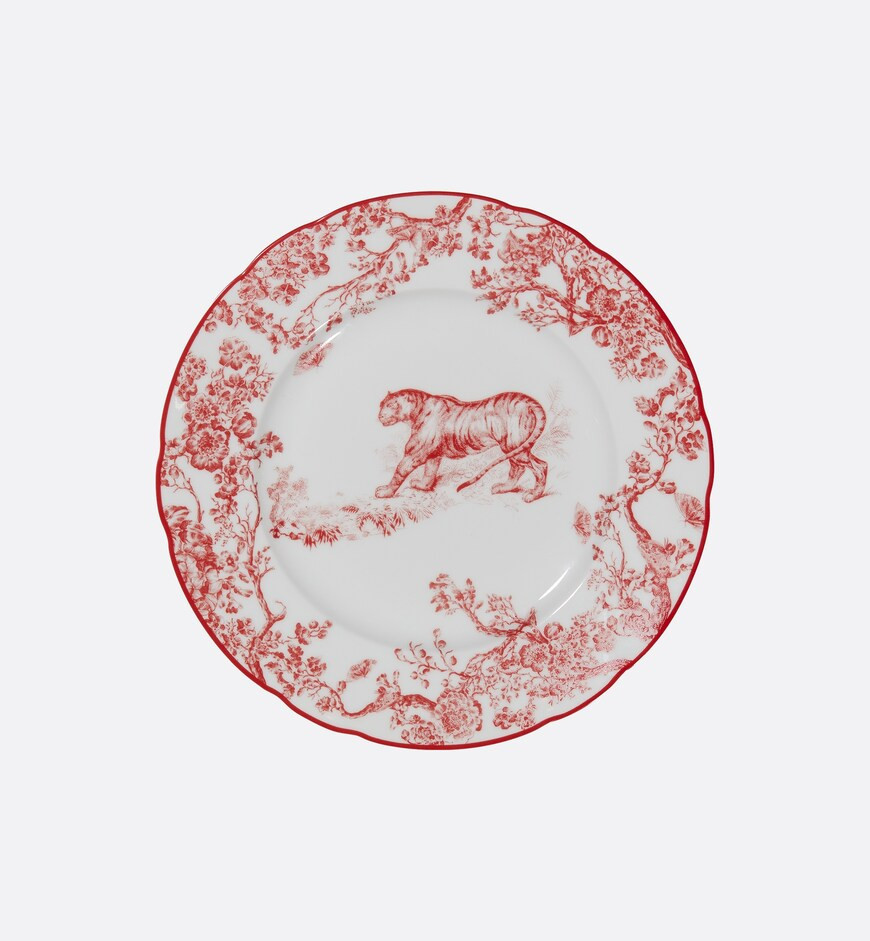 Dessert Plate Red Toile de Jouy Tiger | DIOR | Dior Beauty (US)