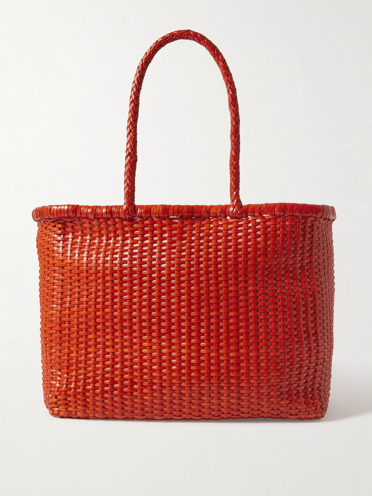 Dragon Diffusion - B Weave Big Woven Leather Tote - Orange | NET-A-PORTER (UK & EU)