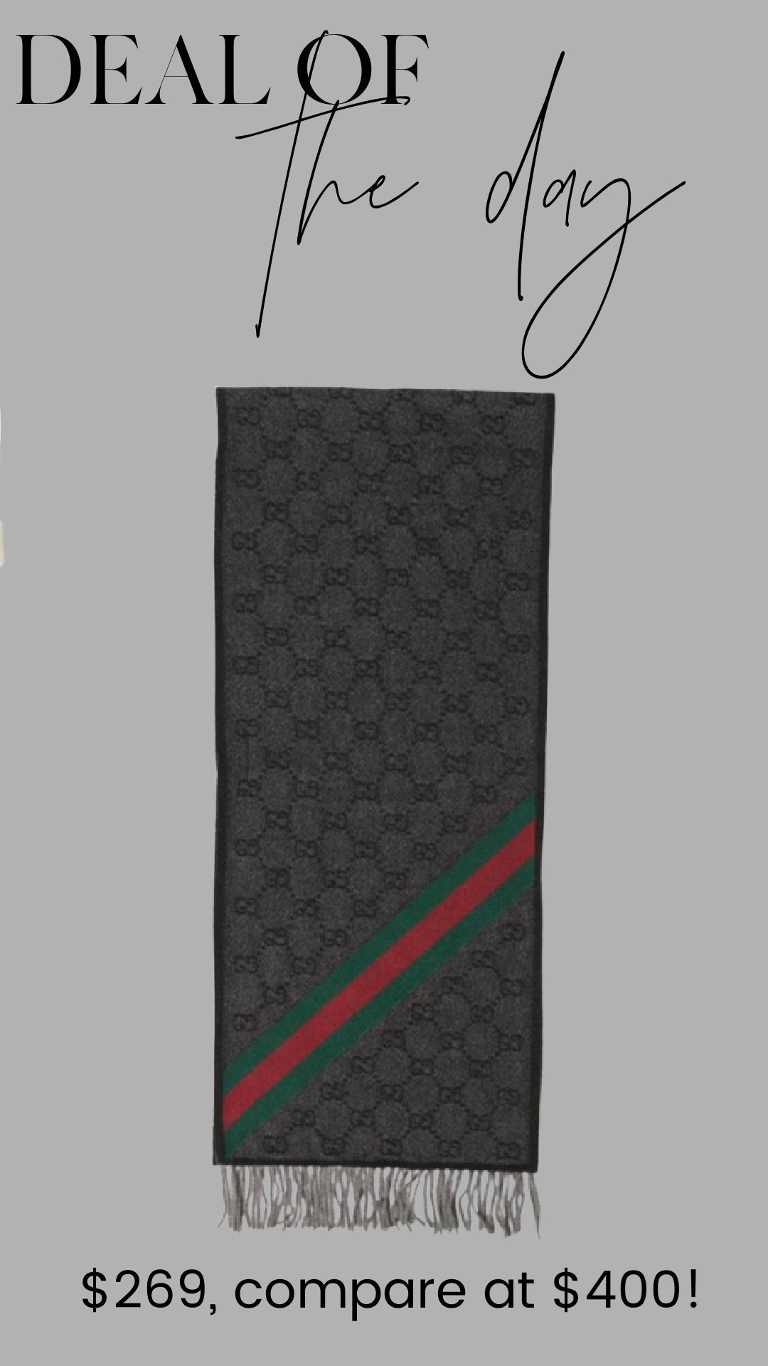 Designer look for less.
A classic, timeless scarf that elevates even the simplest winter outfit. Soft, neutral, and easy to style — especially at $269 (compare at $400). One of those pieces you’ll reach for year after year 🤍

#LTKSaleAlert #LTKBeauty #LTKGiftGuide