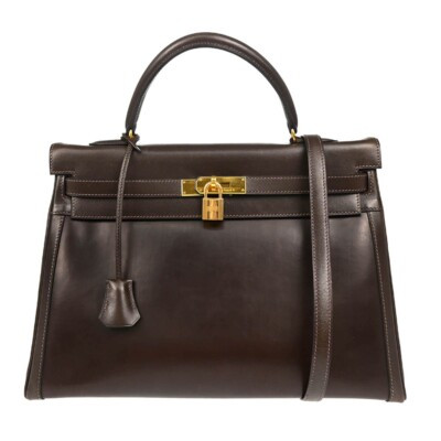 Hermes Brown Amazonia Kelly 35 Retourne 2way Handbag X.32 □C 184633 | eBay US