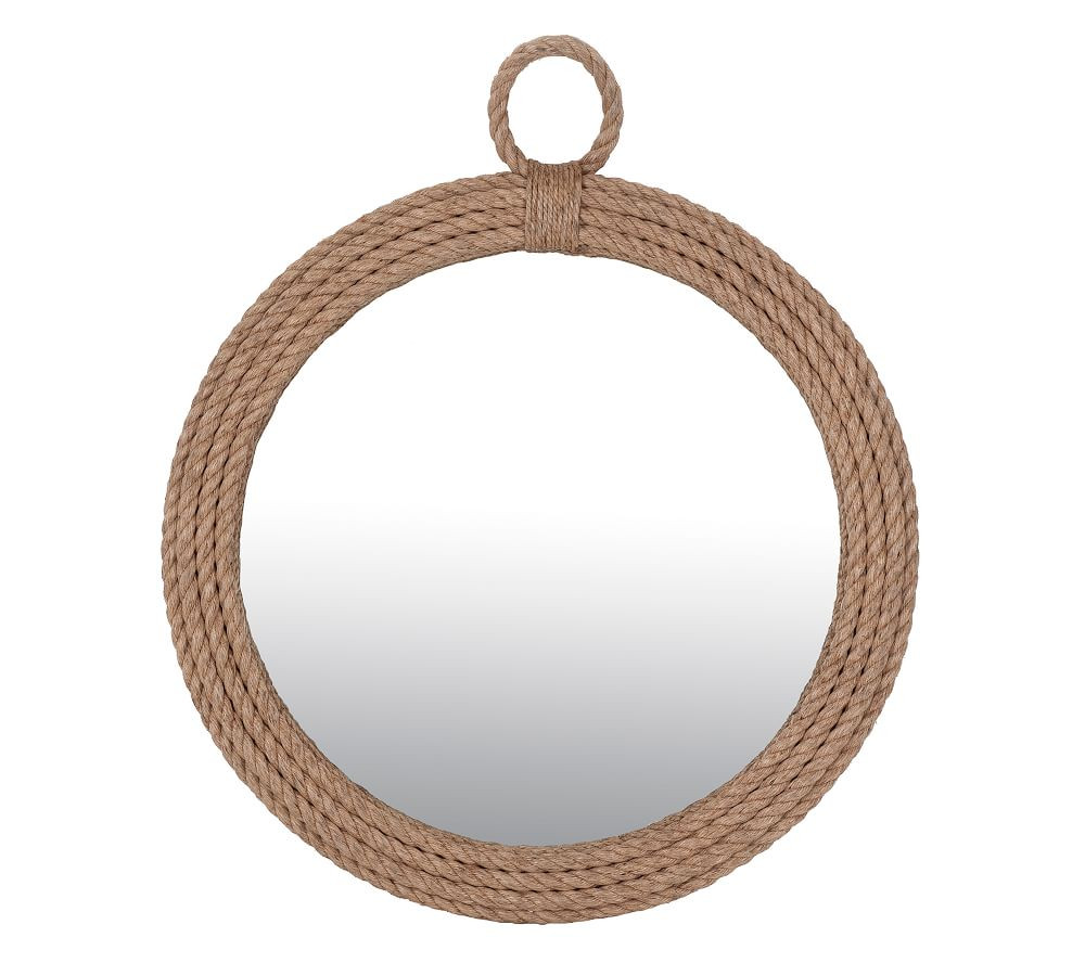 Boulder Round Rope Frame Wall Mirror | Pottery Barn (US)