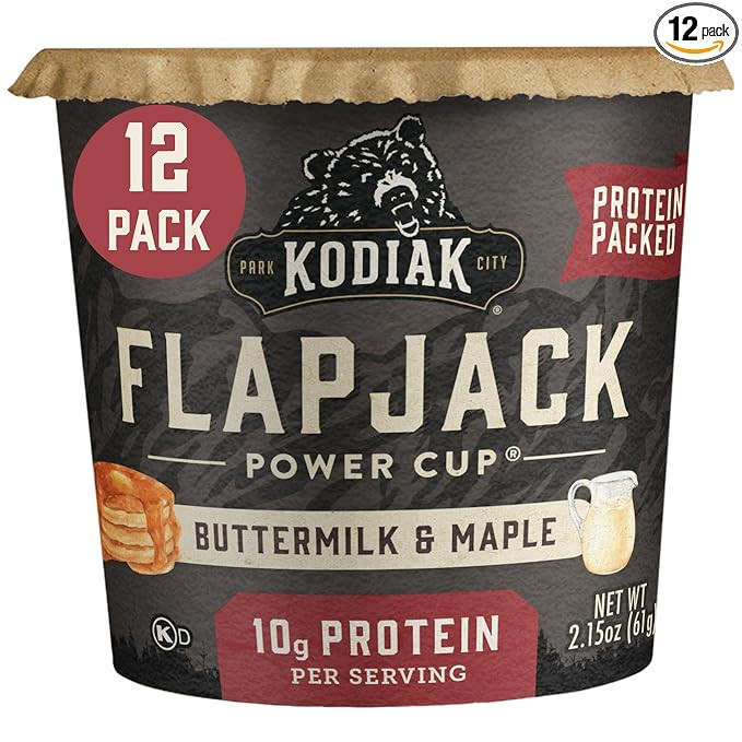 Kodiak Cakes Instant Pancake & Flapjack Cups, Buttermilk & Maple, High Protein, 100% Whole Grains... | Amazon (US)