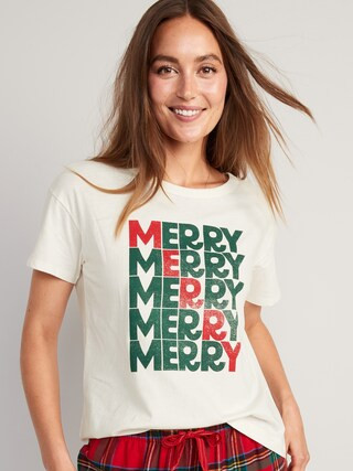 Matching Holiday Graphic Easy T-Shirt for Women | Old Navy (US)
