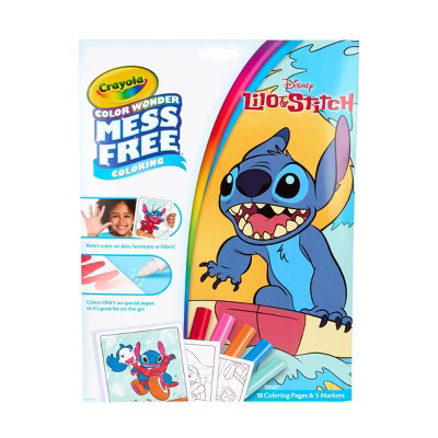 Crayola Lilo and Stitch Color Wonder Set, 18 Pages, 5 Mess Free Markers, Toddler Stocking Stuffers, Travel Activity for Kids, Holiday Gift, Ages 3+ | Target