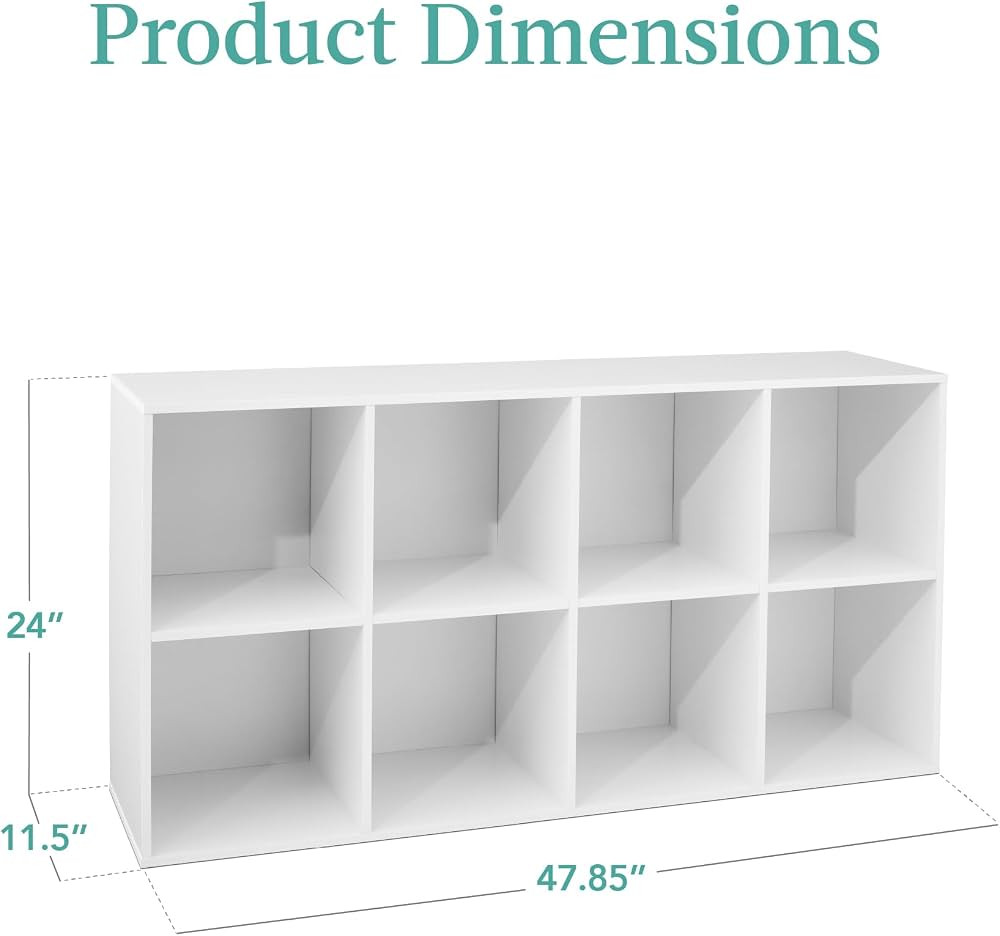 Best Choice Products 8-Cube Storage Organizer, 11in Shelf Opening, Bookcase, Display Shelf, Custo... | Amazon (US)