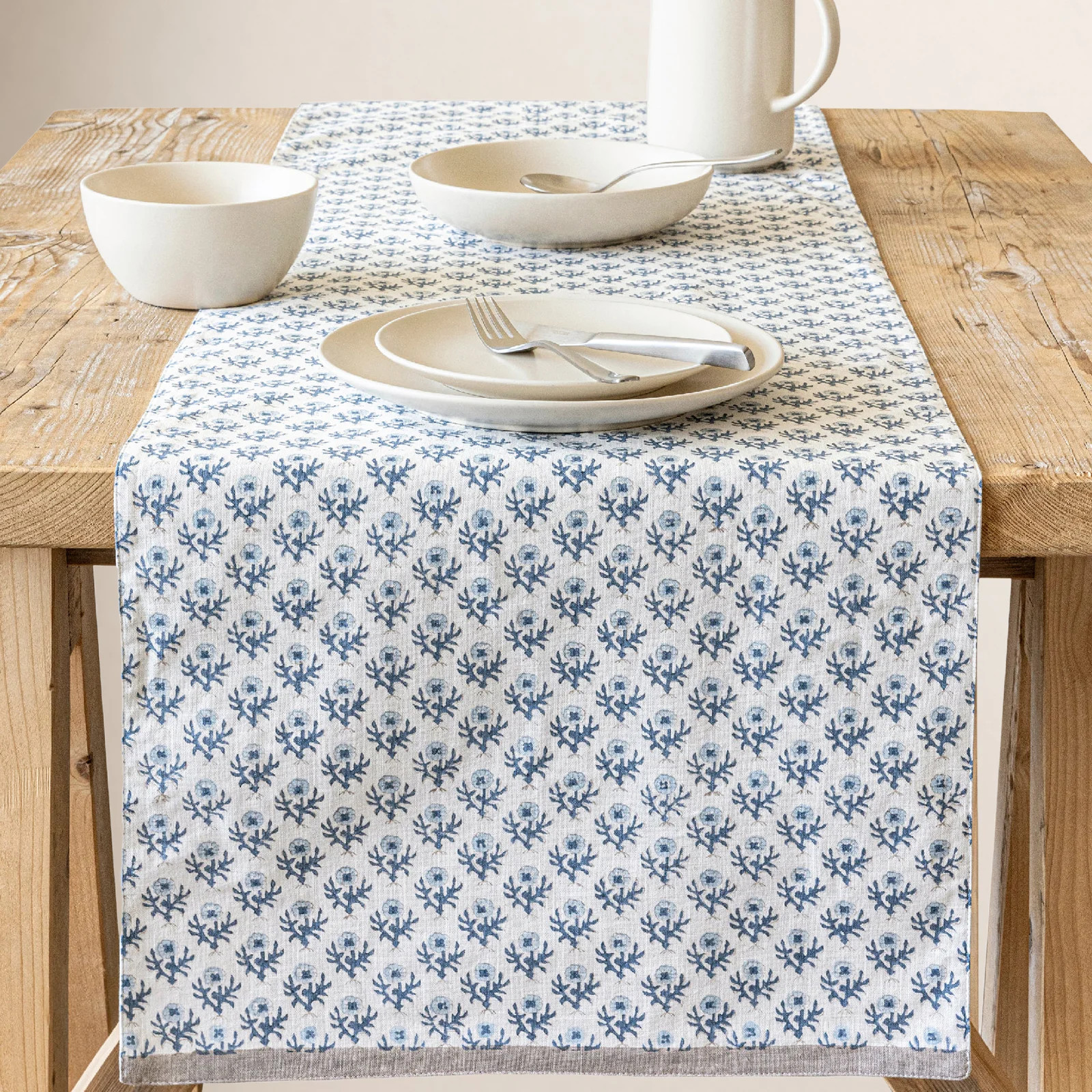 over&back Hand-Blocked Table Runner | Birch Lane