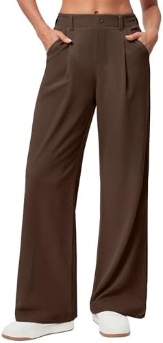 Ewedoos Wide Leg Pants Woman Stretchy Work Dress Pants Women Trendy 2026 Business Casual Outfits ... | Amazon (US)