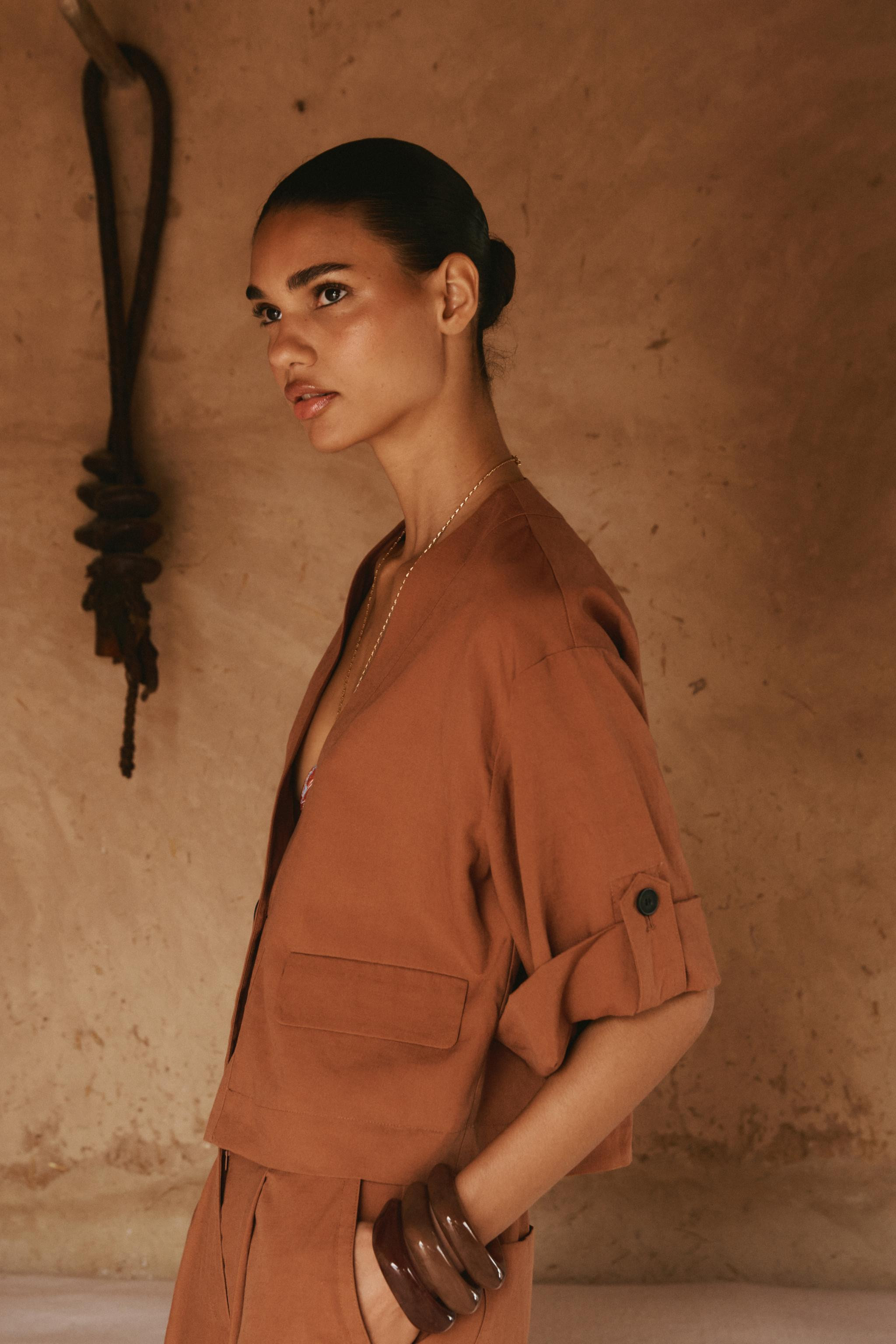 TURN-UP SLEEVE JACKET | Zara US