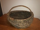 Antique Primitive Buttock Bottom Split Woven Gathering Basket 11" inch | eBay | eBay US