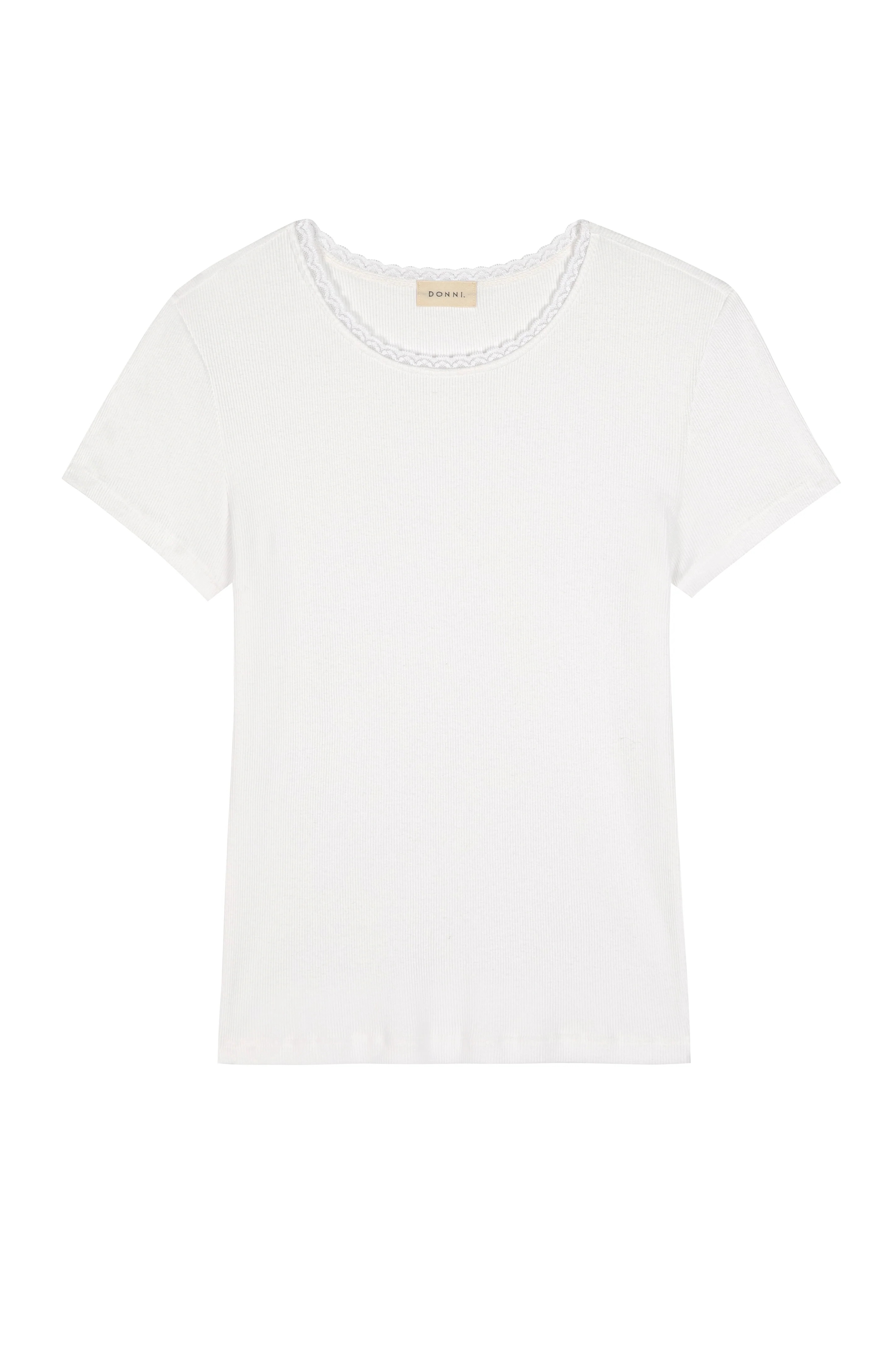 The Vintage Rib Lace Tee | DONNI.