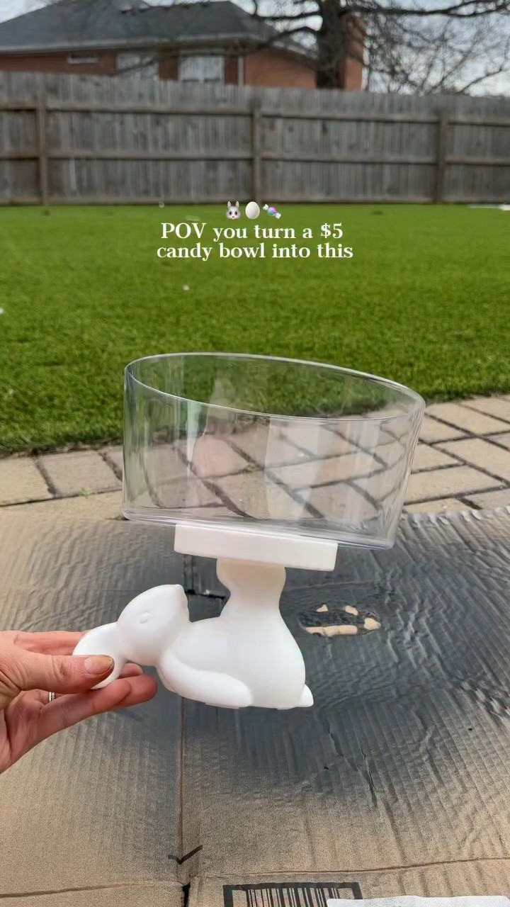 $5 easy DIY flip into a luxe looking candy bowl for Easter! 🐰💐a perfect item to add to your kitchen centerpiece or entry way table & store your Easter candy like Cadbury eggs or my favorite, Nerds gummies 🤭

Follow @kimberlyj_king & comment BUNNY for links to be sent automatically 🤍 *be sure you’re following so it goes through 

#spring #homedecor #easydiy #easterdecor #craftideas cheap diy flip look for less luxe home decor gold spring Easter decorations fun craft idea
