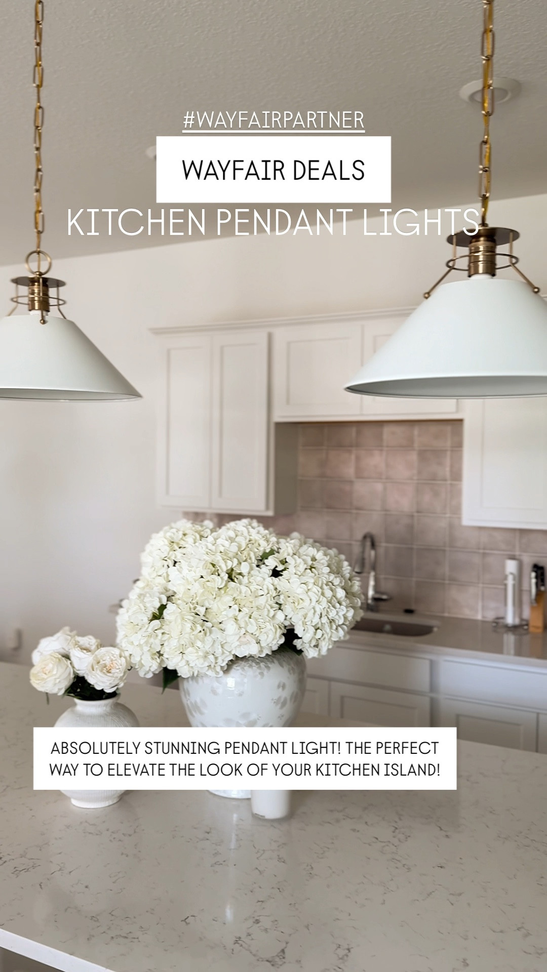 @wayfair #wayfair #wayfairpartner Designer look for less: Stunning chandelier with circular metal canopy, a chain-link down rod, and a cone-shaped shade. Best of all, this versatile fixture is height adjustable, dimmer-switch compatible, and sloped-ceiling adaptable! We added this to our builder grade home and it completely transformed the space! What do you think? 😍 

#LTKSaleAlert #LTKVideo #LTKSummerSales