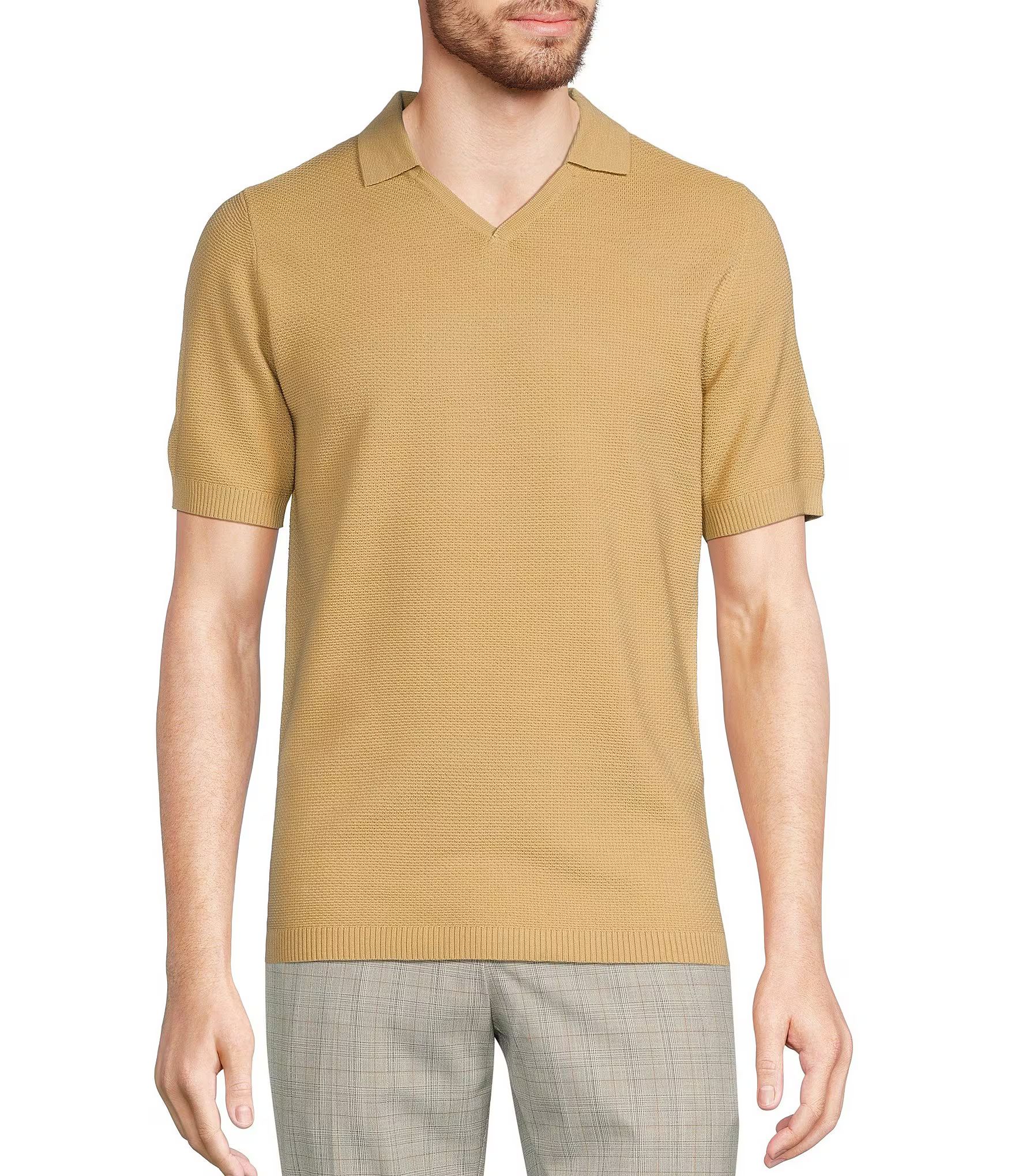 Johnny Collar Short Sleeve Sweater Polo Shirt | Dillard's