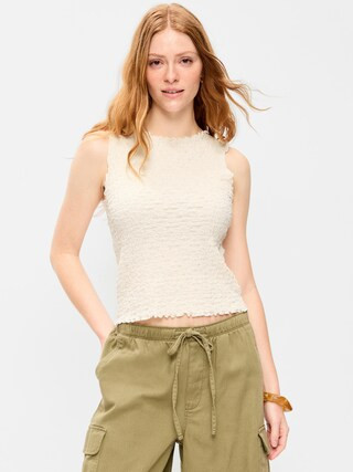 Sleeveless Smocked Tank Top | Old Navy | Old Navy (US)