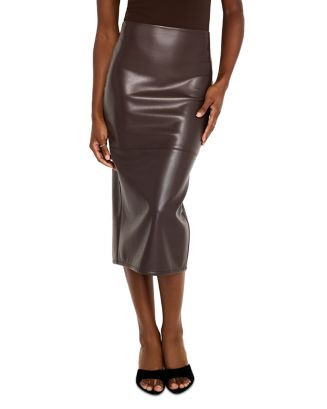 Better Than Leather Faux Leather Midi Pencil Skirt | Bloomingdale's (US)